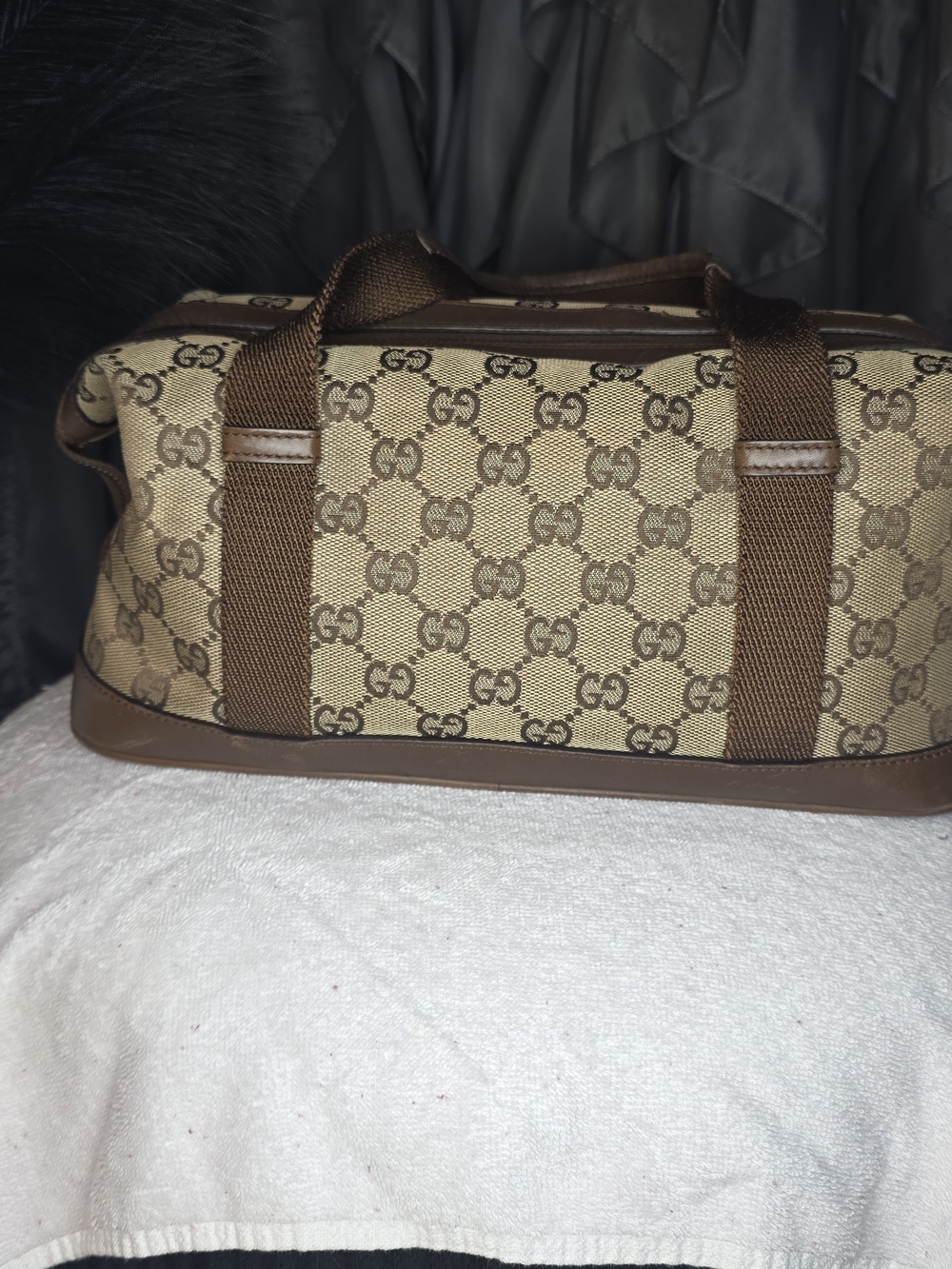 Authentic Gucci Canvas Abbey Monogram Boston